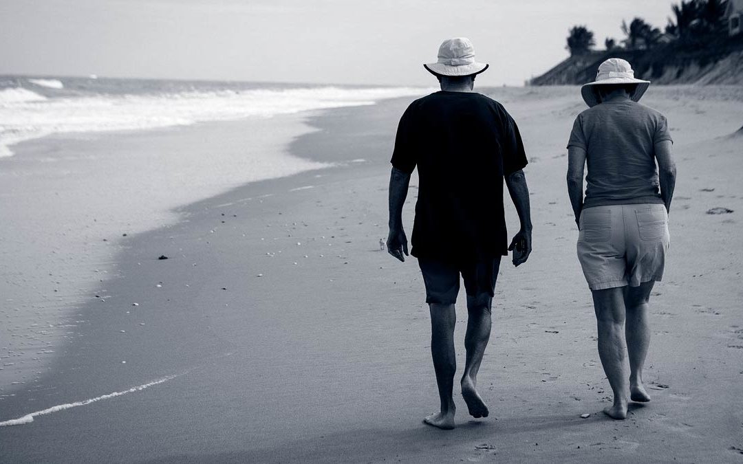 walking on beach